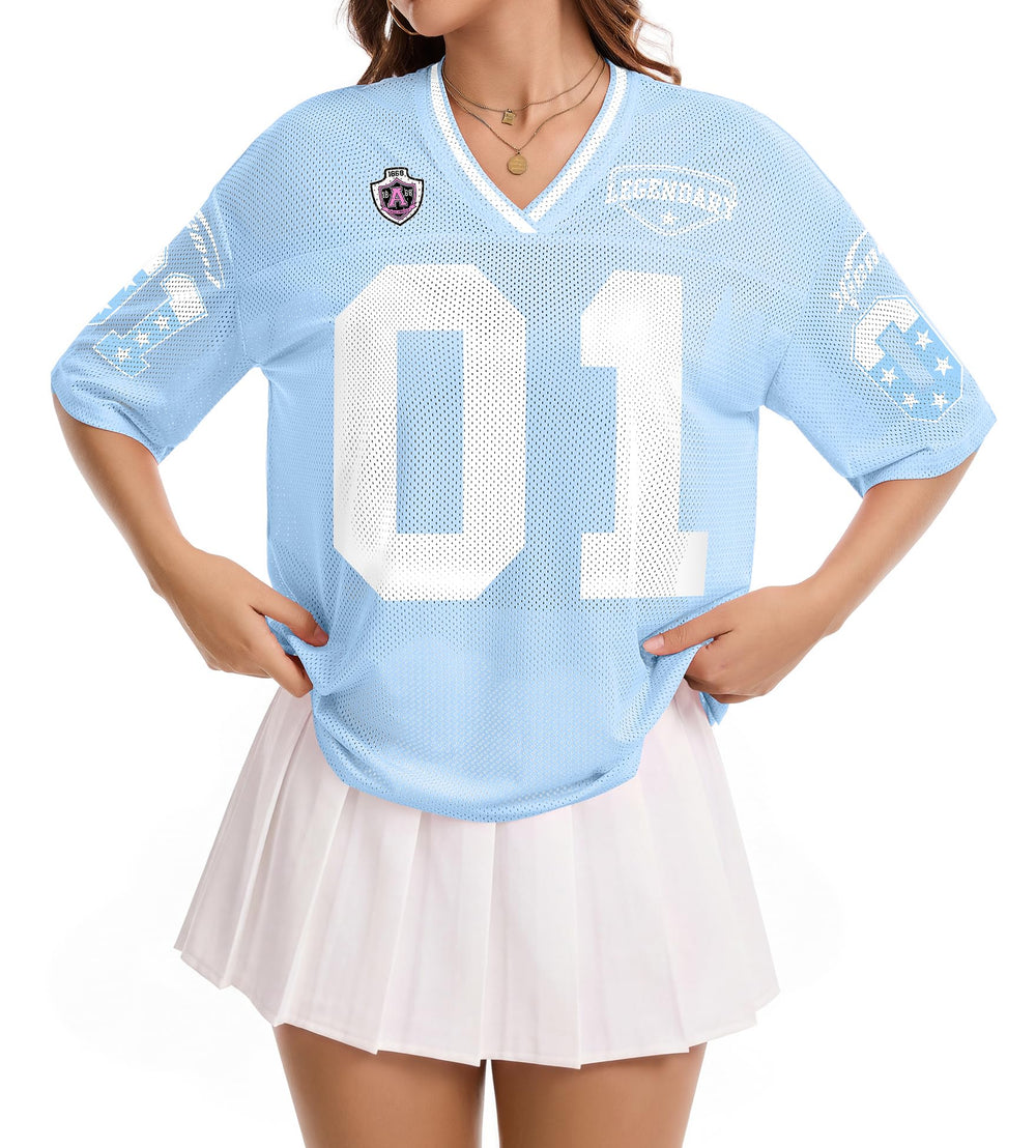 Jersey Shirts for Women Y2K Graphic Tees Oversized Streetwear Rave Concert Outfits
