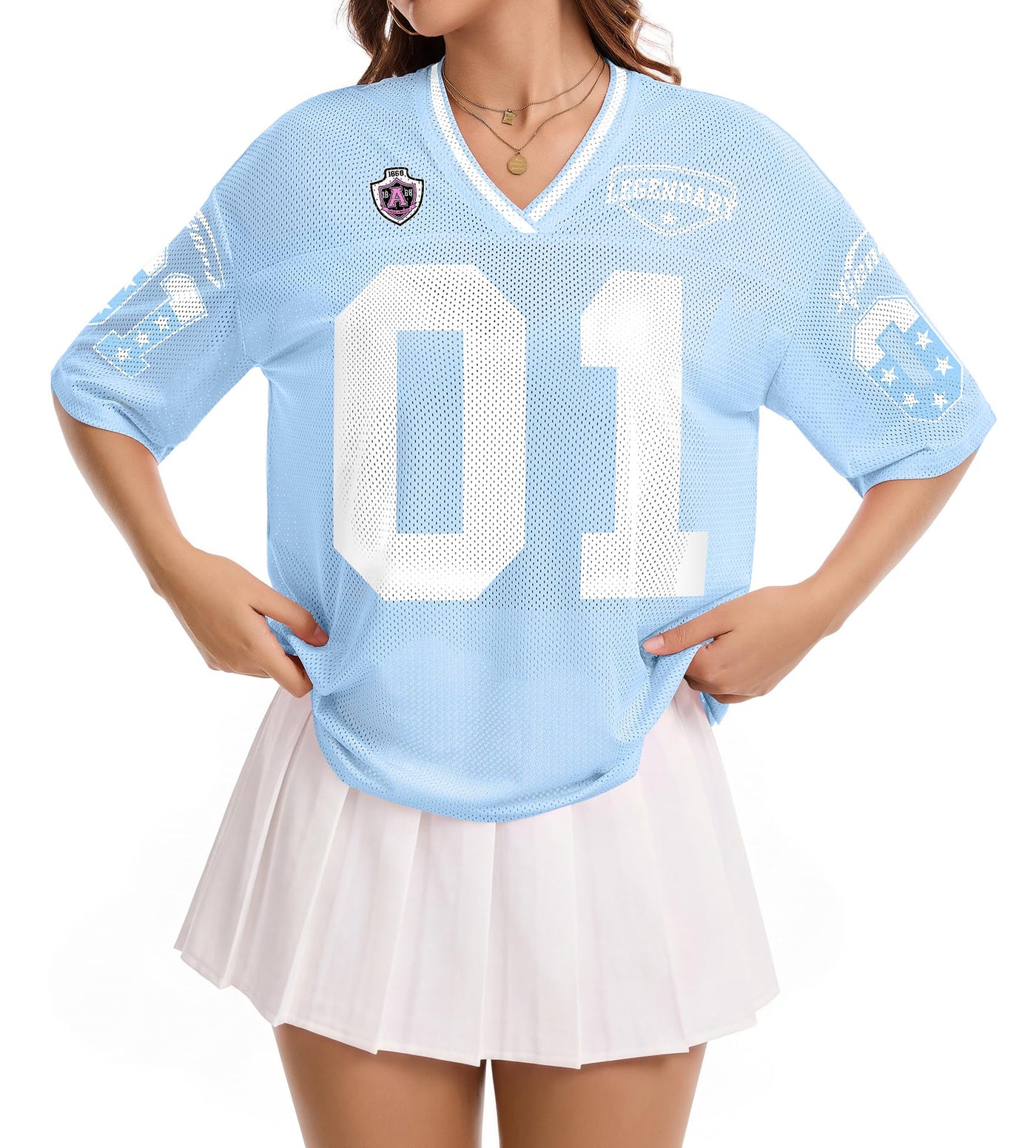 Jersey Shirts for Women Y2K Graphic Tees Oversized Streetwear Rave Concert Outfits