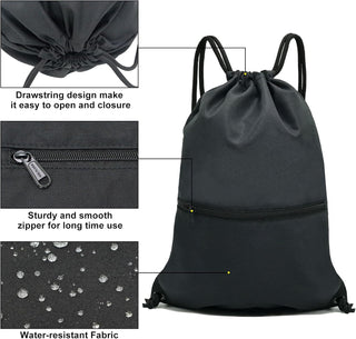 HOLYLUCK Drawstring Backpack Bag Sport Gym Sackpack
