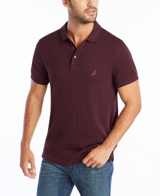 Nautica Men's Classic Fit Short Sleeve Dual Tipped Collar Polo Shirt