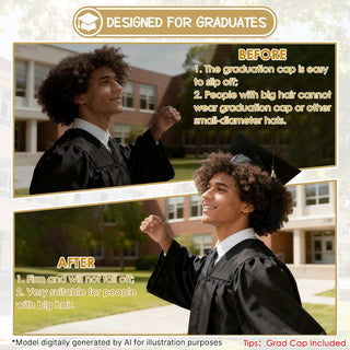 Graduation Hat Set - Grad Cap with Headband, Secures Your Grad Cap Insert Device, Graduation Gift for Graduates Women