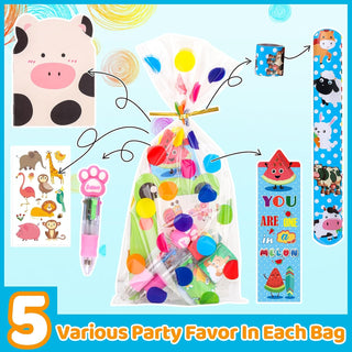 Stationery Party Pack, 24 Pack Birthday Goodie Bags with Multicolor Pen Mini Notebooks for Goodie Bag Classroom Gifts Kids Class Rewards Prizes