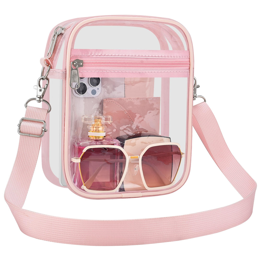 Clear Bag Stadium Approved Clear Purse for Women Clear Crossbody Bag for Stadium Events Concerts Festivals