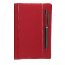 Premium Hardcover Executive Notebook with Pen and Pen Holder Clip, Card Pockets, 240 Pages, College Ruled, 80GSM, Leather Note Book for Work, Study, Diary and Other Scenarios, Suitable Journal for Both Men and Women
