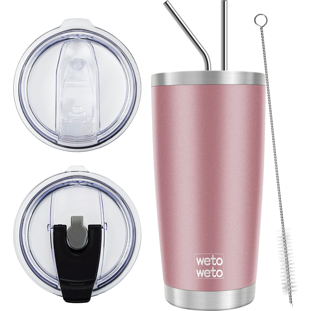 WETOWETO 20oz Tumbler, Stainless Steel Vacuum Insulated Coffee Travel Mug, Double Wall Powder Coated Insulated Coffee Mug Travel Mug with Lid Thermal Cup for Outdoor (Navy Blue, 1 Pack)