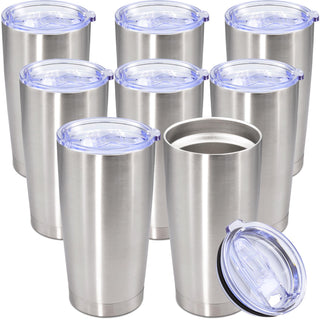 20oz Tumbler Stainless Steel Tumbler Cup with Lid Vacuum Insulated Double Wall Travel Mug, Durable Powder Coated Travel Coffee Tumbler Mug for Hot & Cold Drinks, Purple,1 Pack