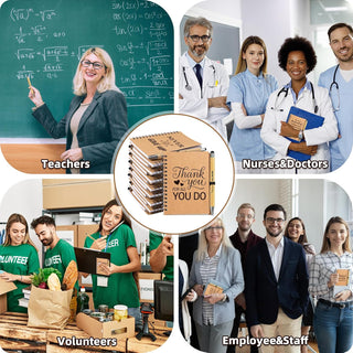 20pcs/10 Sets Employee Appreciation Gifts Bulk, 10 Inspirational Notebooks & 10 Motivational Pens for Coworker Gifts, Team Building, Nurse, Volunteer, DSP, Housekeeping, EVS Staff Office Gift