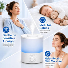 MegaWise Ultrasonic Cool Mist Humidifier SK7620 - 1.5L Capacity, Whisper-Quiet Operation, Adjustable Mist Output, Auto Shut-Off - Ideal for Home, Office, Baby Room, and Bedroom