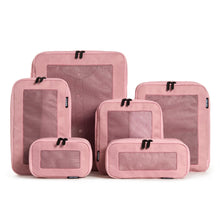Aerotrunk Compression Packing Cubes for Travel - Luggage Organizer Bags - Double Zipper Packing Cubes for Suitcases (6-Pack, Beige)