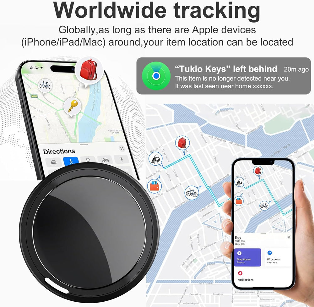 Mini GPS Tracker for Vehicles, Tracking Device for Vehicles No Subscription(iOS ONLY), Real Time Portable Real Time Magnetic GPS Tracking Device Hidden No Monthly Fee for Car, Truck, Motorcycle ﻿ ﻿