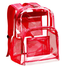 Vorspack Clear Backpack Heavy Duty PVC Transparent Backpack with Reinforced Strap Stitches & Large Capacity for College Workplace Security - Black