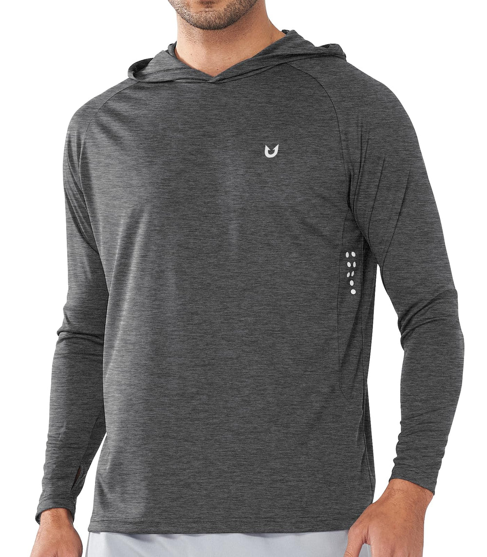 NORTHYARD Men's UPF 50+ Rash Guard Hoodie Long Sleeve Sun Protection Shirt Fishing Swim Beach Hiking Quick Dry Lightweight