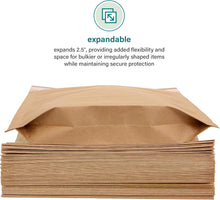 Elementree Small Recyclable Paper Mailers - 11" x 12.5" - 50 Count - Brown Expandable Envelopes & Shipping Bags - Made in the USA - Double-Walled Kraft Paper (00955)
