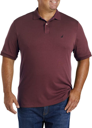 Nautica Men's Classic Fit Short Sleeve Dual Tipped Collar Polo Shirt