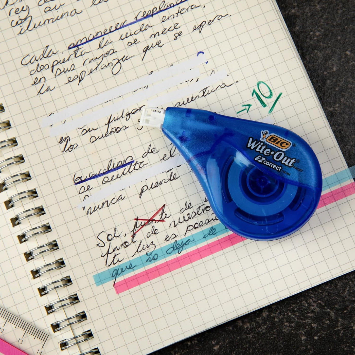 BIC Wite-Out Brand EZ Correct Correction Tape, 39.3 Feet, 1-Count Pack of white Correction Tape, Fast, Clean and Easy to Use Tear-Resistant Tape Office or School Supplies