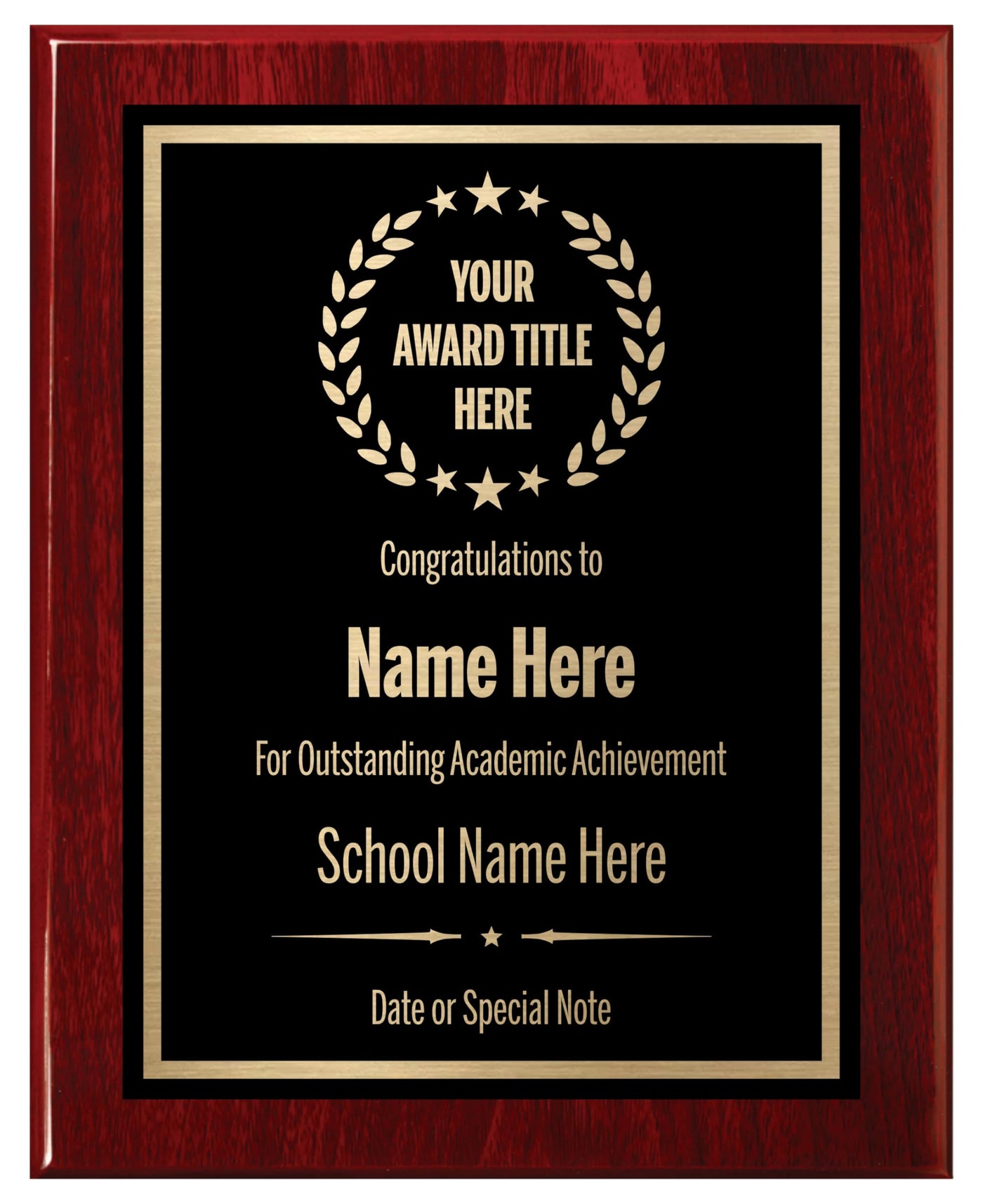 Award Plaques Personalized with Your Text and Title - Engraved Plaque Customized for Employee Appreciation, Recognition, Retirement, Service, Thank You, and more - Custom Awards for Employees, Co-Worker, Friends - Choose Your Size: (6x8 Gold/Black)