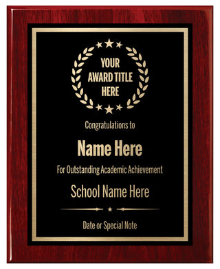 Award Plaques Personalized with Your Text and Title - Engraved Plaque Customized for Employee Appreciation, Recognition, Retirement, Service, Thank You, and more - Custom Awards for Employees, Co-Worker, Friends - Choose Your Size: (6x8 Gold/Black)