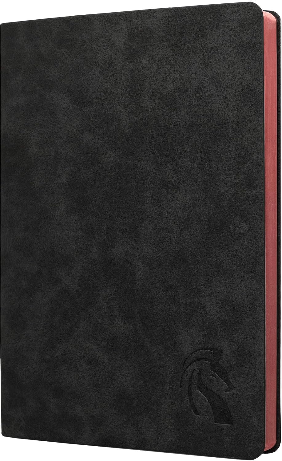 LeStallion Nice Black Notebook Ruled - Soft Cover Faux Leather Journal - 120GSM Premium Writing Paper - 200 Numbered Pages - A5 High End Black Journal Lined - Black Leather Journal For Men & Women