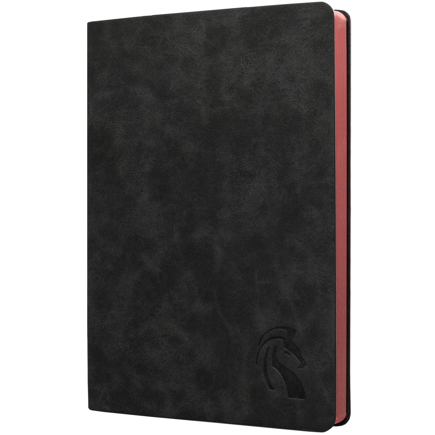 LeStallion Nice Black Notebook Ruled - Soft Cover Faux Leather Journal - 120GSM Premium Writing Paper - 200 Numbered Pages - A5 High End Black Journal Lined - Black Leather Journal For Men & Women