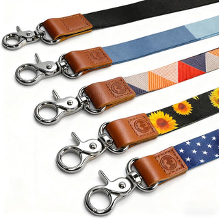 AZEAM Lanyard - Black Lanyard Holder with Metal Clasp for Keys, ID Badges, Cards, Car Keys, Wallet