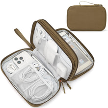 FYY Travel Cable Organizer Pouch Electronic Accessories Carry Case Portable Waterproof Double Layers All-in-One Storage Bag for Cord, Charger, Phone, Earphone Black