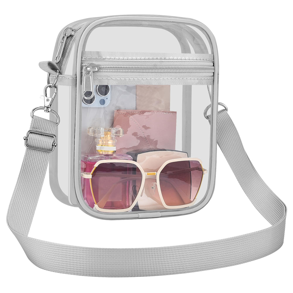 Clear Bag Stadium Approved Clear Purse for Women Clear Crossbody Bag for Stadium Events Concerts Festivals