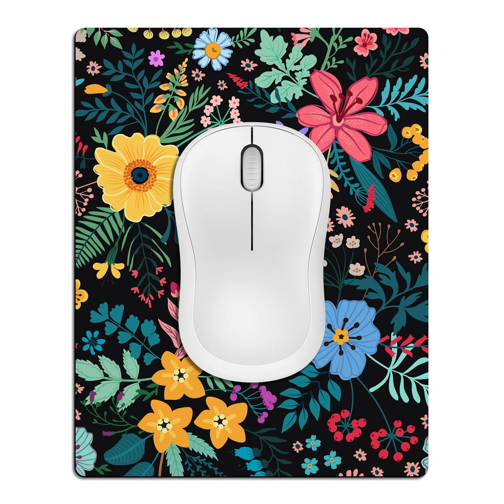 Small Mouse Pad 3 Pack, Mini Mouse Pads for Wireless Mouse and Laptop Computer, Portable Mousepad with Non-Slip Rubber Base & Waterproof Surface - Black -5.5 x 7 in