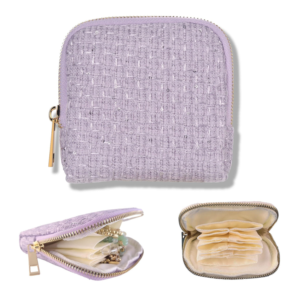 Small Travel Jewelry Case, Soft Velvet Organizer Pouch for Bangles, Bracelets, large Earrings, Beaded necklaces, Anti-Scratch & Portable Jewelry Bag Holder for Daily Use & Gift (Ocean Blue)