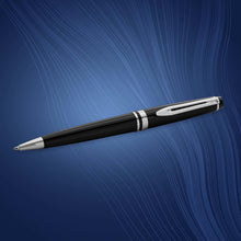 Waterman Expert Ballpoint Pen, Gloss Black with Chrome Trim, Medium Tip, Blue Ink, Luxury Pen in Gift Box - Supreme Writing Comfort, Signature Style, Polished, Professional