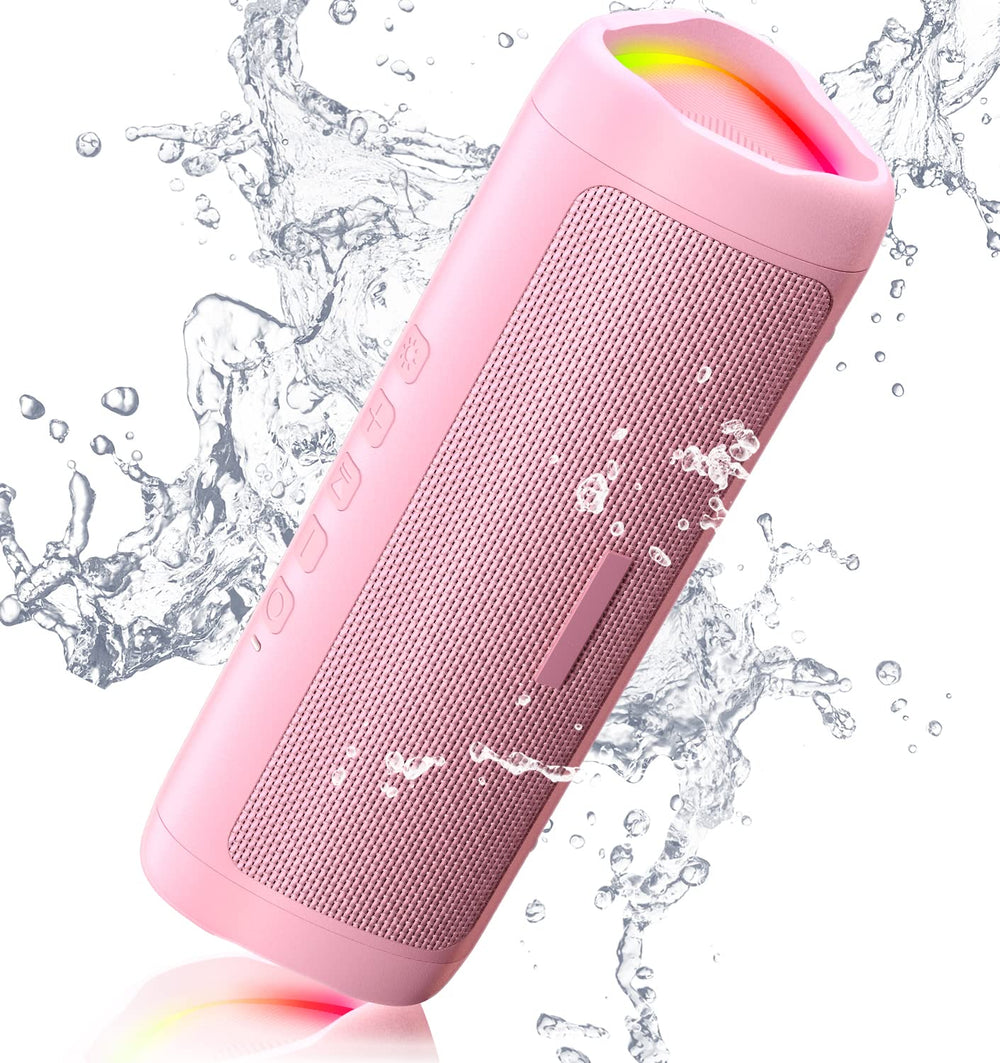 Bluetooth Speaker, 20W HD Sound, Portable Wireless, IPX5 Waterproof, Up to 24H Playtime, TWS, for Home/Party/Outdoor/Camping/Beach Essentials, Birthday Gift for Fathers Day Men Dad Husband (Black)