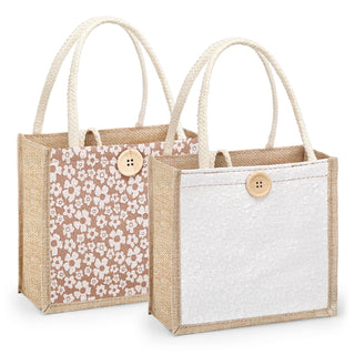 Women Tote Bag,2Pcs Jute Casual Tote's Handbag Embroidered Personalized Bento Bag,Reusable Grocery Bags Shopping Bags