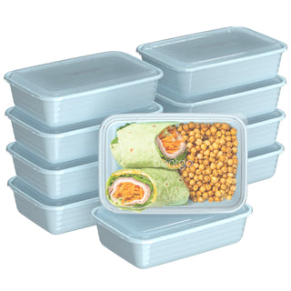 Bentgo Prep - 20-Piece 1-Compartment Reusable Meal Prep Containers with Lids, PFAS & BPA Free Materials, Durable, Microwave, Freezer, & Dishwasher Safe To Go Food Storage (Mint)