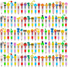 CZWZ 20Pcs Mini Multicolor Pens in One 4-in-1 Cute Pens Bulk for Kids, Fun Kawaii Ballpoint Pens for Birthdays and Children's Party Favors Gifts Teacher School Supplies