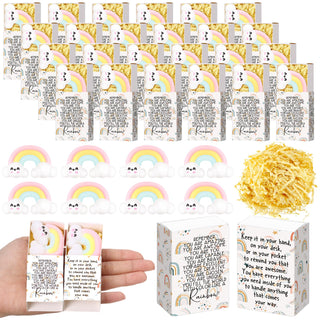 Wettarn 75 Sets Appreciation Gifts Cute Stress Balls with Support Boxes Bulk Party Favors for Employee Coworker Team Group Stuffers Office Prizes Positive Desk Decor