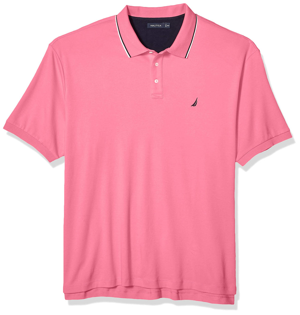 Nautica Men's Classic Fit Short Sleeve Dual Tipped Collar Polo Shirt
