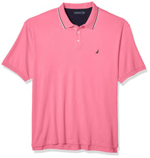 Nautica Men's Classic Fit Short Sleeve Dual Tipped Collar Polo Shirt