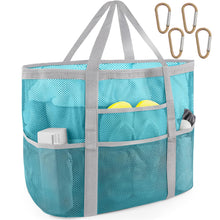 SRISE Mesh Beach Bag - Large Beach Tote Bag for Family Beach Bag for Toys & Vacation Essentials