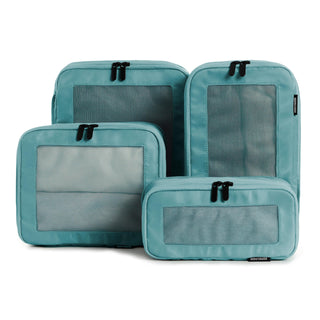 Aerotrunk Compression Packing Cubes for Travel - Luggage Organizer Bags - Double Zipper Packing Cubes for Suitcases (6-Pack, Beige)