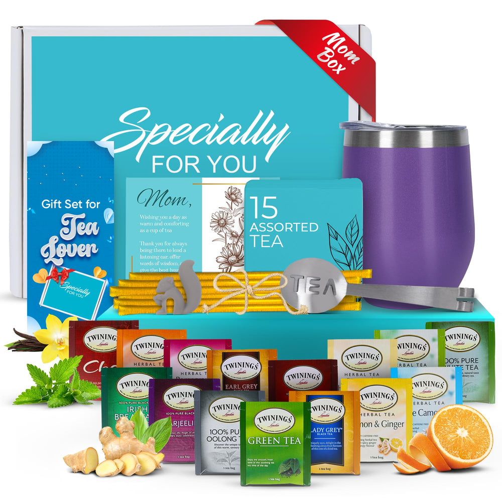 Modern Elegance Tea Tumbler Gift Set for Women, Teal