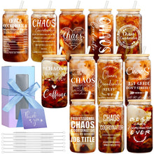 12 Set Employee Appreciation Gifts Bulk, Personalized Inspirational Thank You Gifts for Graduation Season Coworker 16 oz Can Shaped Beer Glass Cups, Gift Box & Card for Team Women Men Teacher