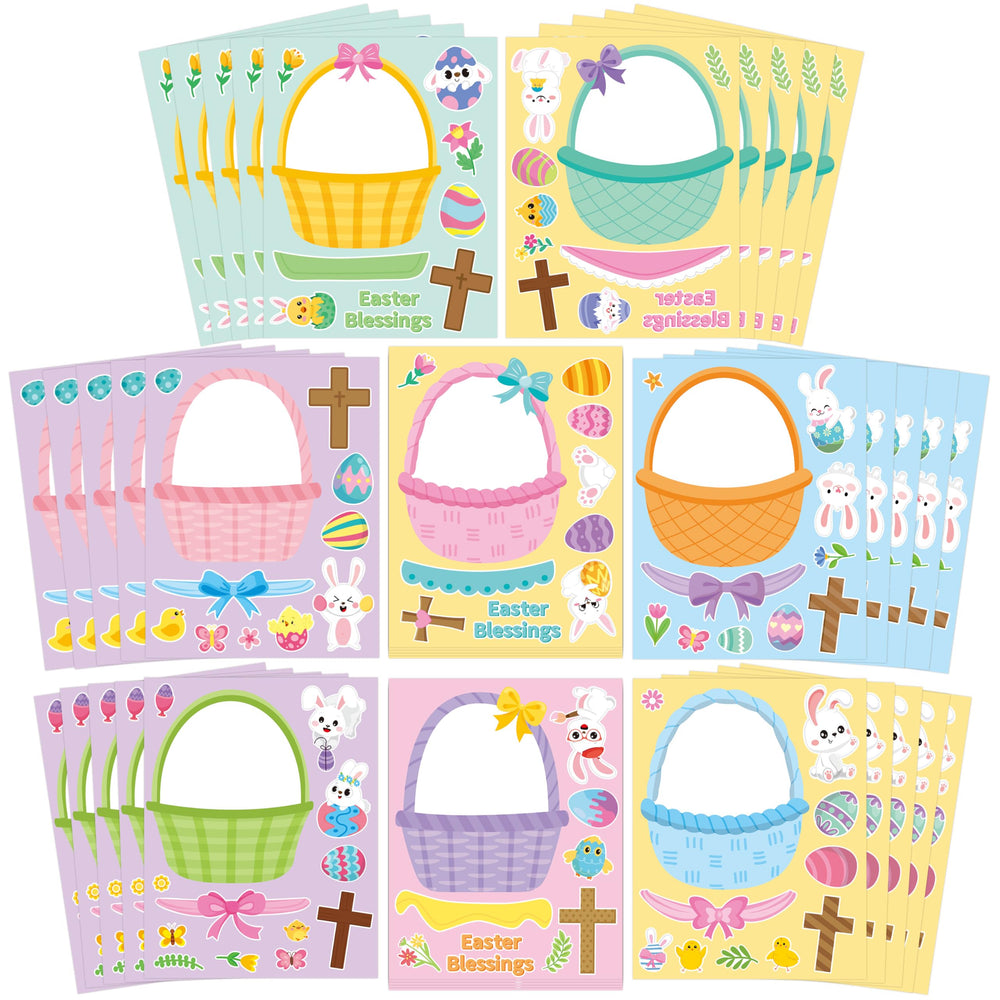 CY2SIDE Mothers Cross Stickers Sheet - 40PCS Make A Best Mom Cross Face Sticker with Heart Flower for Kid, DIY Religious Gift Craft Sticker Game Party Favor for Christian Sunday School Home Project