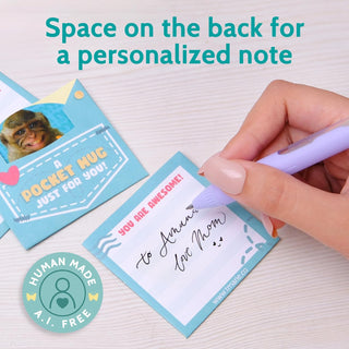 T MARIE 50 Pocket Hugs with Envelopes - 2.5” Mini Cards Tokens of Positivity and Appreciation - Positive Affirmation Gifts for Kids, Grandkids, Friends, Students, Teachers, Random Acts of Kindness