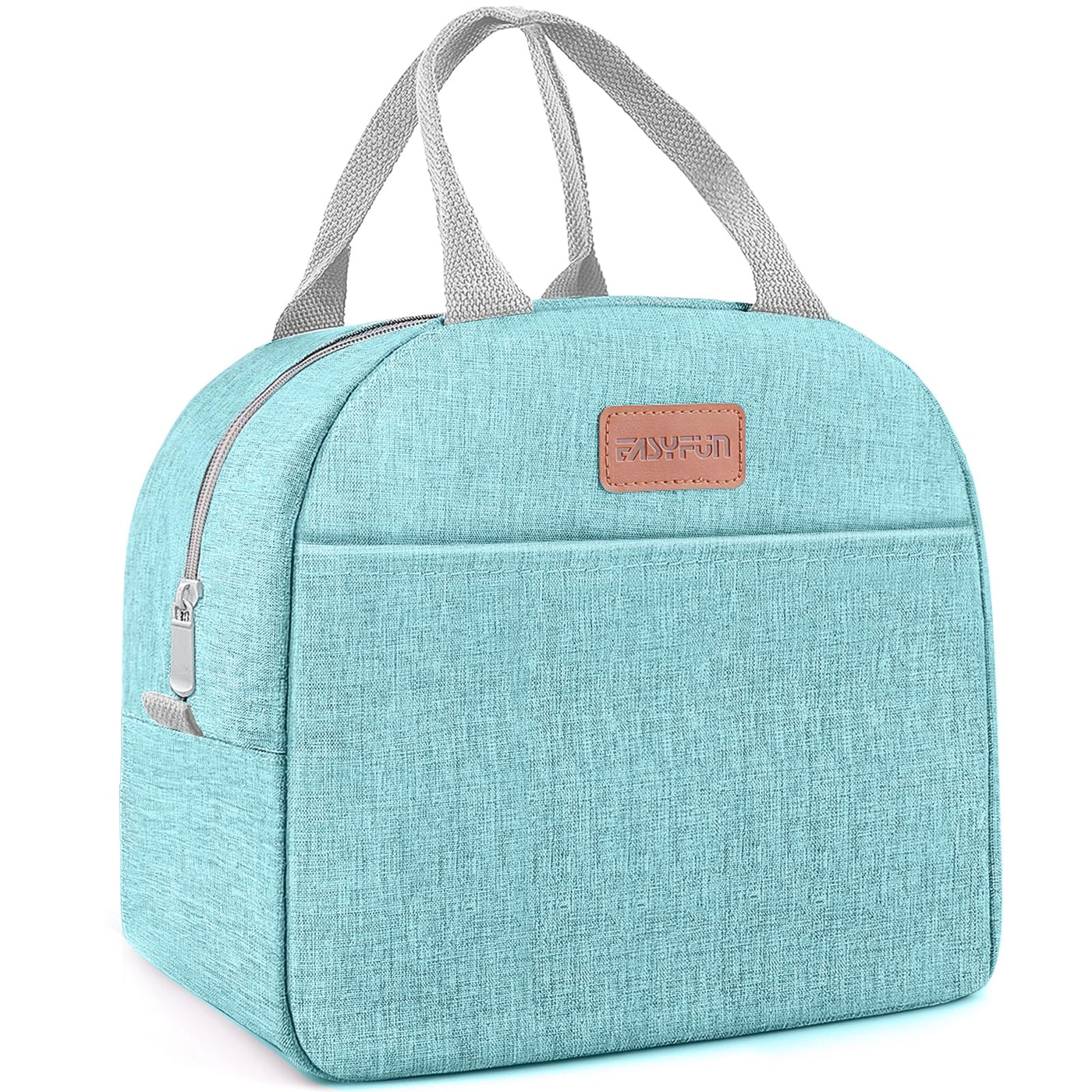 Lunch Bag for Women & Men Adult Insulated Lunch Box, Small Leakproof Cooler Food Lunch Containers Reusable High Capacity Lunch Tote Bags for Work, Travel, Outdoor (Grey)