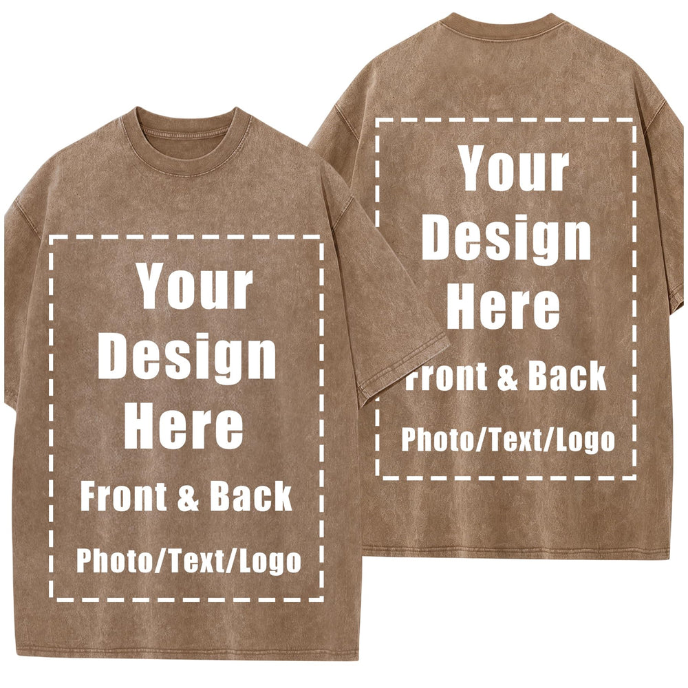 Custom T Shirts Front Back for Men Women Personalized T-Shirt Add Your Own Design with Image Text Logo Tee Tops
