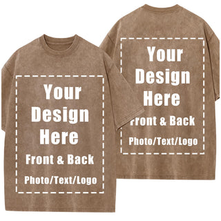 Custom T Shirts Front Back for Men Women Personalized T-Shirt Add Your Own Design with Image Text Logo Tee Tops