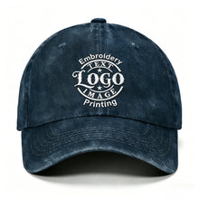Bulk Custom Hat - Personalized Embroidered & Printed Baseball Cap to Text/Logo, Soft Washed Cotton Breathable Adjustable