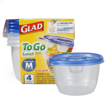 Glad GladWare Medium Rectangle Food Storage Containers with Lids, BPA Free Plastic for Soups Salads and Meal Prep, Airtight Leak Resistant, Microwave Dishwasher Freezer Safe, 24 Oz, 5 Count