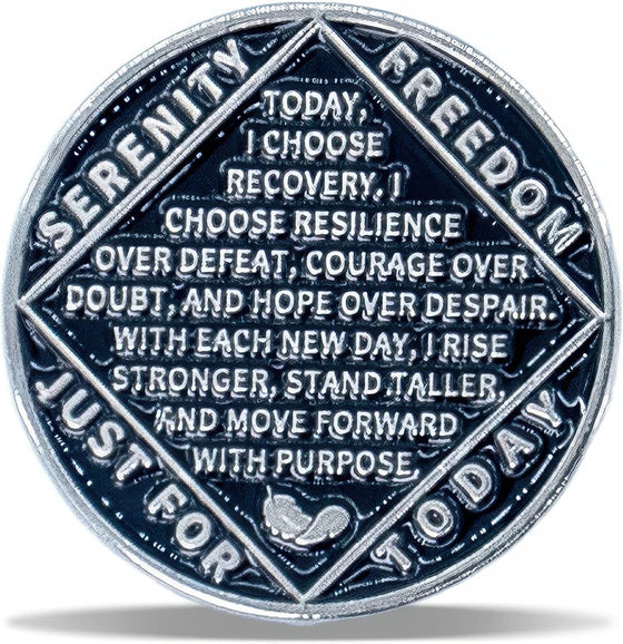 2 Year Angel Wings Sobriety Coin – Radiant Sunrise NA Medallion – Spiritual Token for Recovery & Clean Time – Empowering NA AA Chips – Gift for Men & Women - hover image