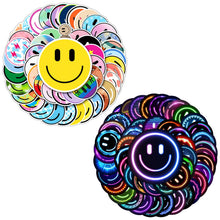 50PCS Smiling Stickers, Cute Water Bottle Stickers for Kids, for Teaching Rewards, Notebooks, Stationery, Luggage, Cartoon PVC Happy Stickers