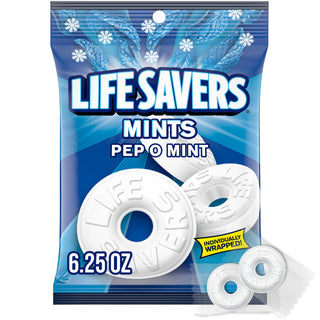 Life Savers, Wint-O-Green Summer Candy Individually Wrapped Hard Mints, Sharing Size, 13 Ounce
